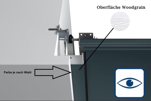 Hörmann Zargenverkleidung für Sektionaltor M-Sicke Woodgrain