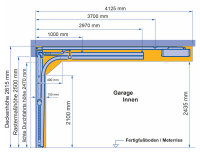 Hörmann Sektionaltor L-Sicke 2500 x 2500 mm mit Garagentorantrieb | Anthrazit-Metallic CH703 | Antrieb: SupraMatic E