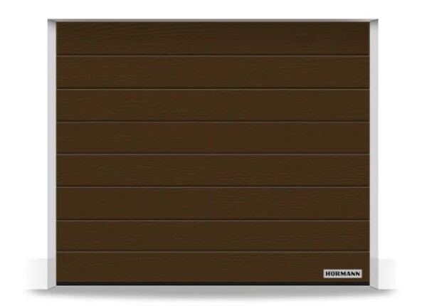 Hörmann Sektionaltor M-Sicke 2750 x 2125 mm mit Garagentorantrieb | Terra-Braun (RAL8028) | Antrieb: SupraMatic P
