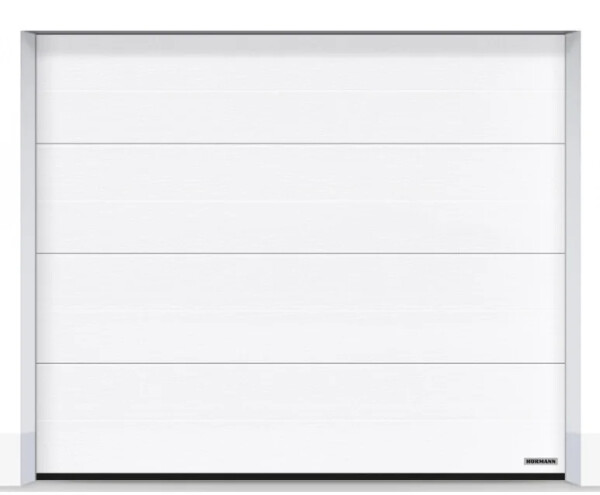 Hörmann Sektionaltor L-Sicke 2375 x 2000 mm mit Garagentorantrieb | Weiß-Matt CH9016 | Antrieb: ProMatic