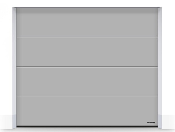 Hörmann Sektionaltor L-Sicke 2500 x 2250 mm mit Garagentorantrieb | Weißaluminium CH9006 | Antrieb: SupraMatic P