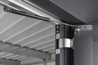 Hörmann Gerätehaus Juno JFD4 anthrazit DIN links