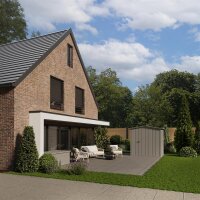 Hörmann Gerätehaus Juno JFD4 graualuminium DIN...
