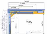 Hörmann Sektionaltor L-Sicke 2375 x 2000 mm mit Garagentorantrieb | Anthrazit-Metallic CH703 | Antrieb: SupraMatic P