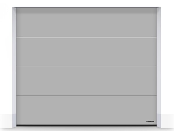 Hörmann Sektionaltor L-Sicke 5000 x 2125 mm mit Garagentorantrieb | Weißaluminium CH9006 | Antrieb: SupraMatic P