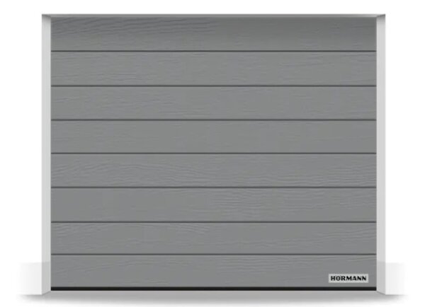 Hörmann Sektionaltor M-Sicke 2375 x 2000 mm mit Garagentorantrieb | Graualuminium (RAL9007) | Antrieb: SupraMatic P