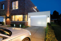 Hörmann Sektionaltor M-Sicke 2750 x 2125 mm mit Garagentorantrieb | Weißaluminium (RAL 9006) | Antrieb: SupraMatic E