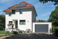 Hörmann Sektionaltor M-Sicke 2750 x 2125 mm mit Garagentorantrieb | Weißaluminium (RAL 9006) | Antrieb: SupraMatic E